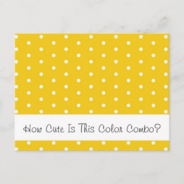 Postcard in Mustard and White (Front)