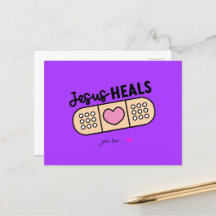 Postcard Jesus heals today - you too