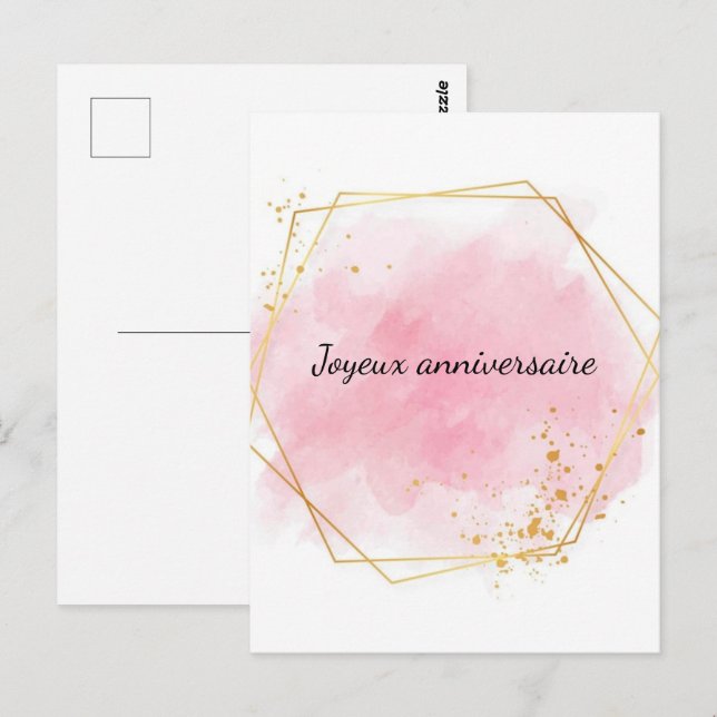 Postcard Joyeux anniversaire (Front/Back)
