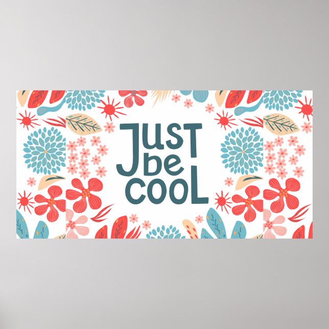 Postcard, just be cool, motivating quote, letterin poster (Front)