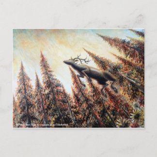 Postcard- Leaping Deer Postcard