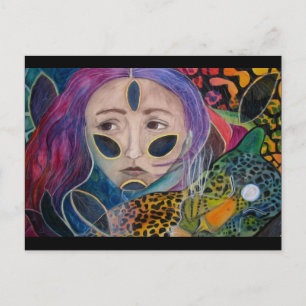 Postcard: "Leopard Woman" Postcard