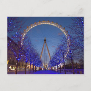 Postcard London Eye Blue Twilight, London UK