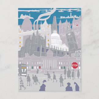 Postcard London Skyline Illustration Artwork