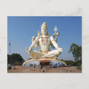 Postcard Lord Shiva Statue at Bijapur, India