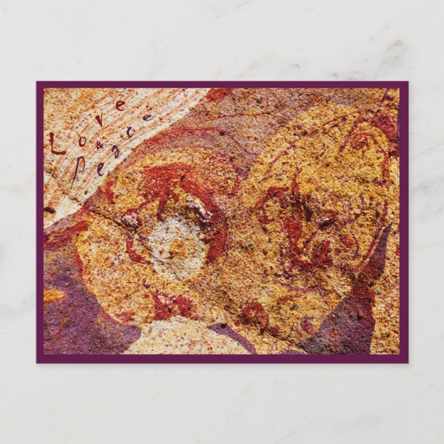 Postcard Love and Peace "Earth-Design" (Front)