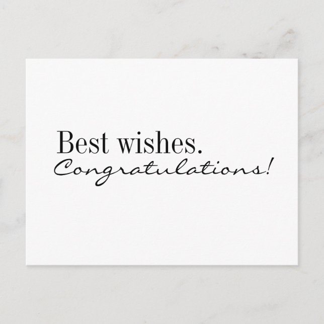Postcard love - Best wishes and Congratulations (Front)