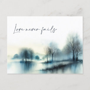 Postcard "Love never fails"