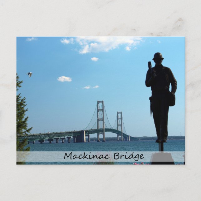 Postcard/Mackinac Bridge Postcard (Front)