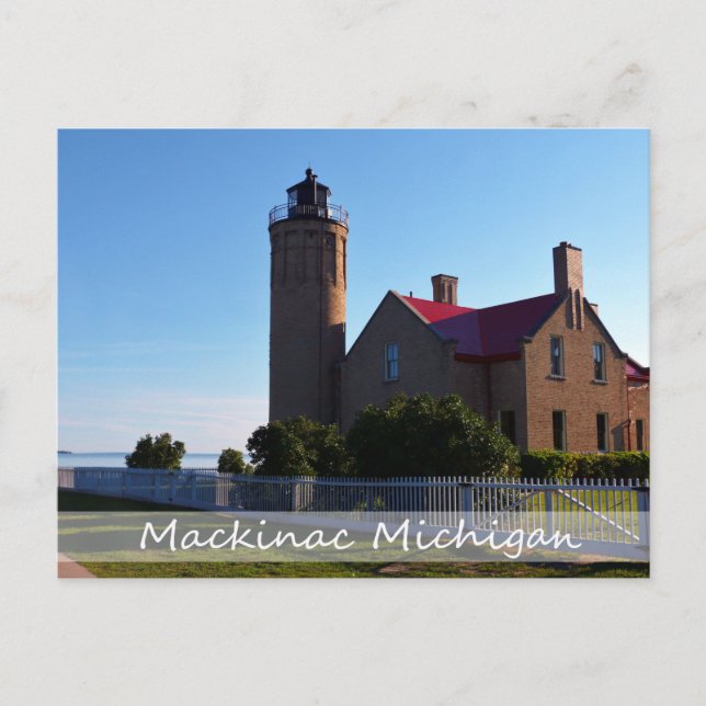 Postcard/Mackinac Lighthouse Postcard (Front)