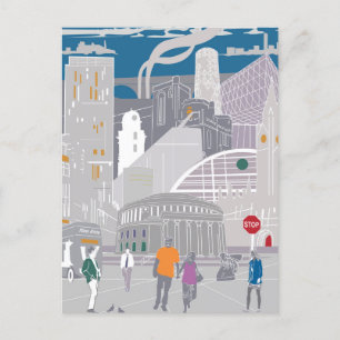 Postcard Manchester Illustration Artwork