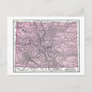 Postcard:  Map of Colorado, 1921 Postcard