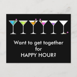 Postcard - Martinis Going, Going, GONE