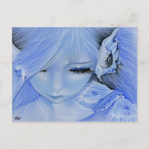 Postcard mermaid fish creature