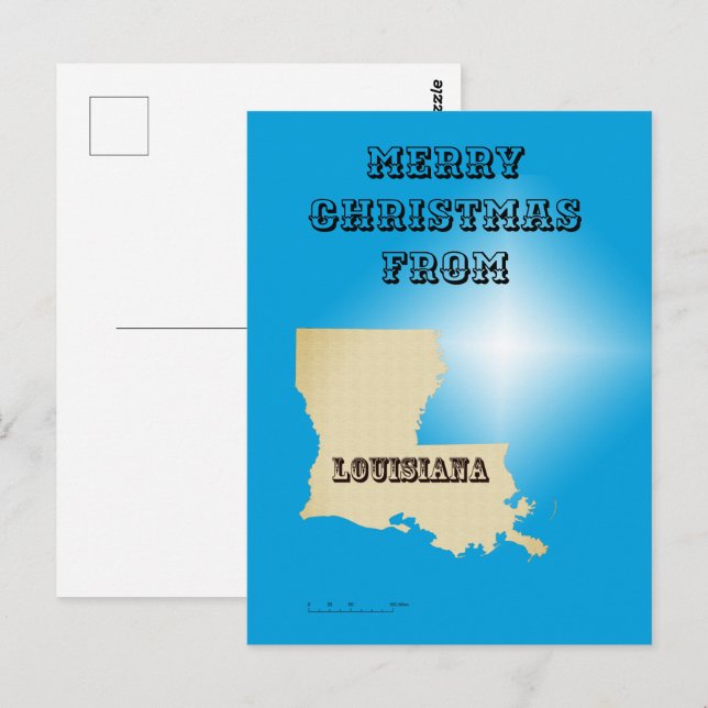 Postcard - Merry Christmas from Louisiana (Front/Back)