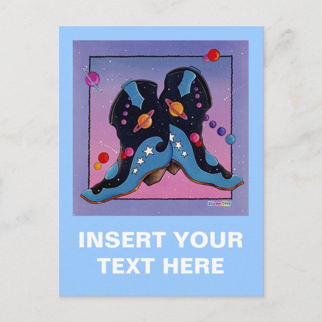 Postcard - Midnight Cowboy Boots (Front)