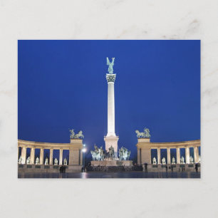 Postcard Millenium Monument in Budapest, Hungary