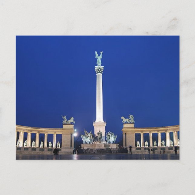 Postcard Millenium Monument in Budapest, Hungary (Front)