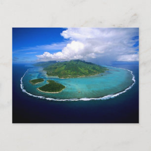 Postcard Moorea Island Overview, French Polynesia