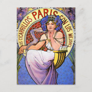 Postcard:  Mucha Illustration Postcard