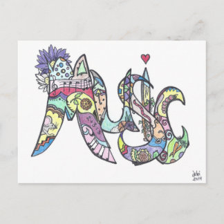 postcard:  music postcard