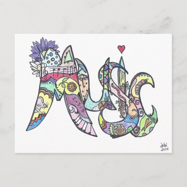 postcard:  music postcard (Front)