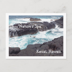 postcard, "NATURE'S SPA"/QUEEN'S BATH AREA/KAUAI Postcard