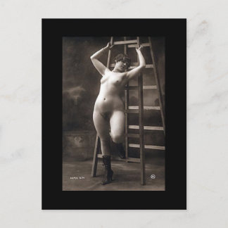 Postcard - Nude and a Ladder