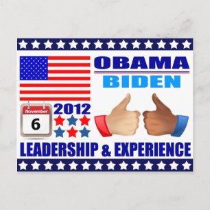 Postcard: Obama/Biden - Calendar -Leadership Postcard