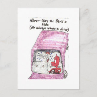 Postcard of animated funny church sayings