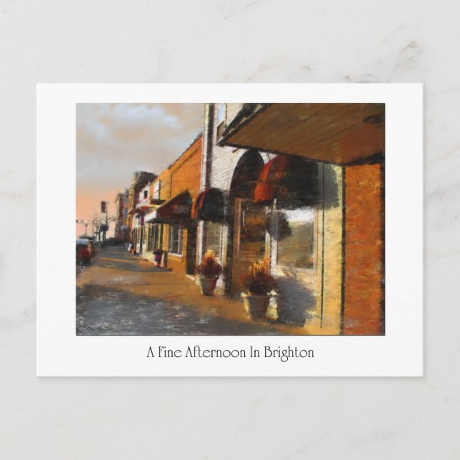 Postcard of Brighton Michigan scene (Front)