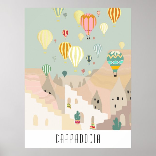 Postcard Of Cappadocia | Kapadokya Balloon Poster (Front)