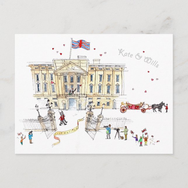 Postcard of commemorative Kate & Wills (Front)