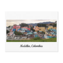 Postcard of El Pesebre mural Medellin, Colombia