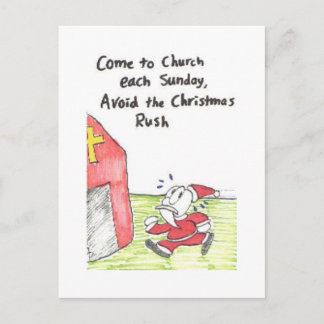 Postcard of funny church signs, animated