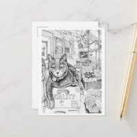 Postcard of Philly Cat on 9th Street