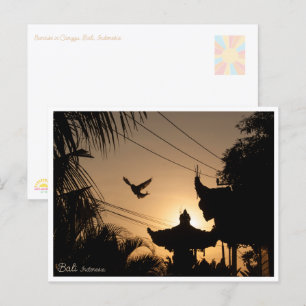 Postcard of very special sunrise in Canggu, Bali