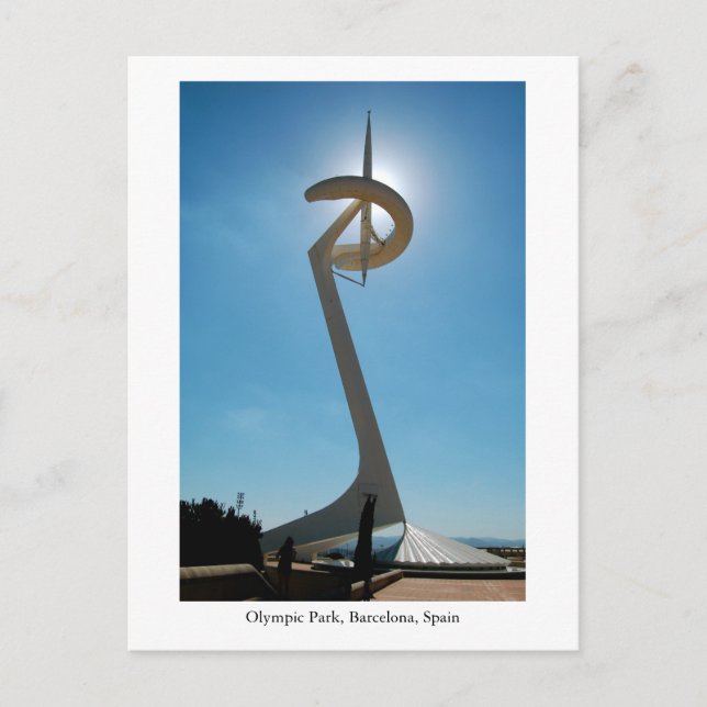 Postcard, Olympic Park, Barcelona, Spain, Tower Postcard (Front)