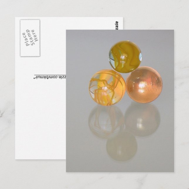 Postcard - orange marbles (Front/Back)