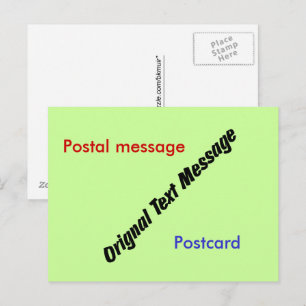Postcard - Original Text Message