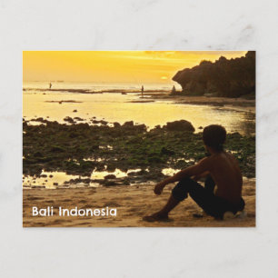 Postcard Padang Padang Beach Bali Indonesia 