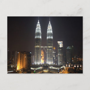 Postcard  Petronas Towers, Kuala Lumpur, Malaysia