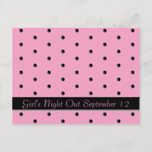 Postcard: Pink and Black Dots Postcard