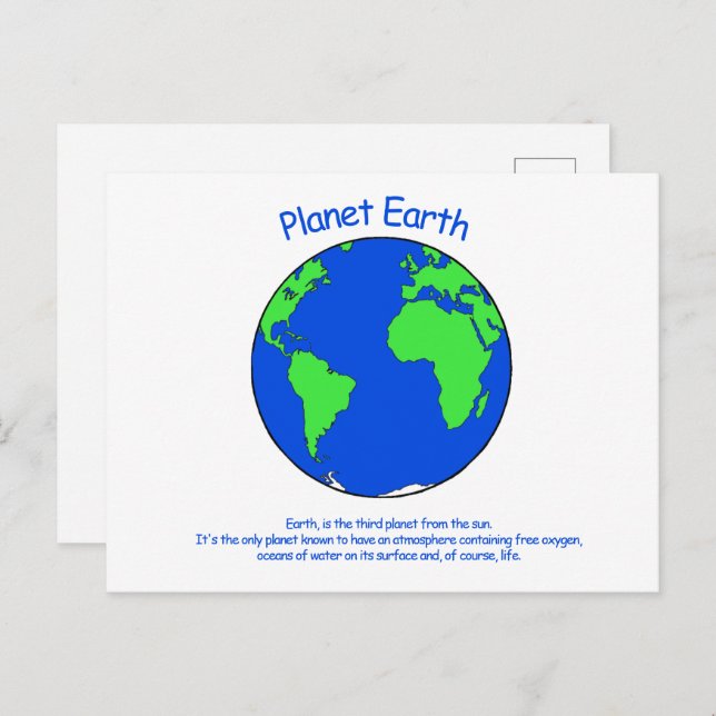 Postcard Planet Earth (Front/Back)