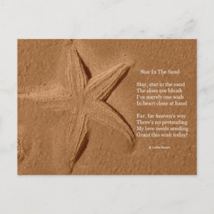 Postcard Poem Star In The Sand By Ladee Basset