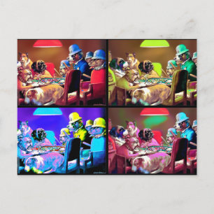 Postcard: Poker Dogs Pop Art Postcard