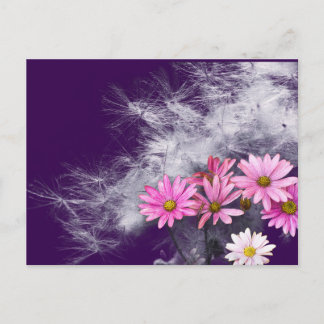 Postcard Postcard Flowers and Thistle Seeds