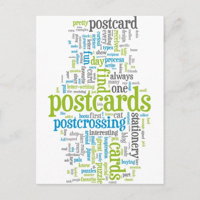 Postcard "Postcrossing green" (Front)