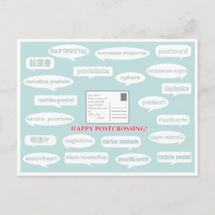 Postcard "Postcrossing Speechbubbles"