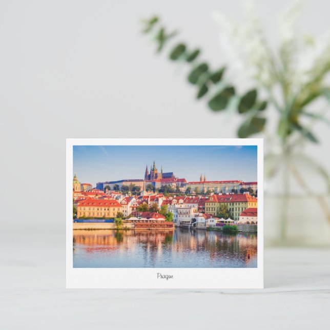 Postcard Prague night in Czech Republic (Standing Front)